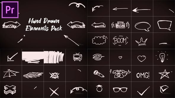 Hand Drawn Elements Pack MOGRT（822228）-技能树